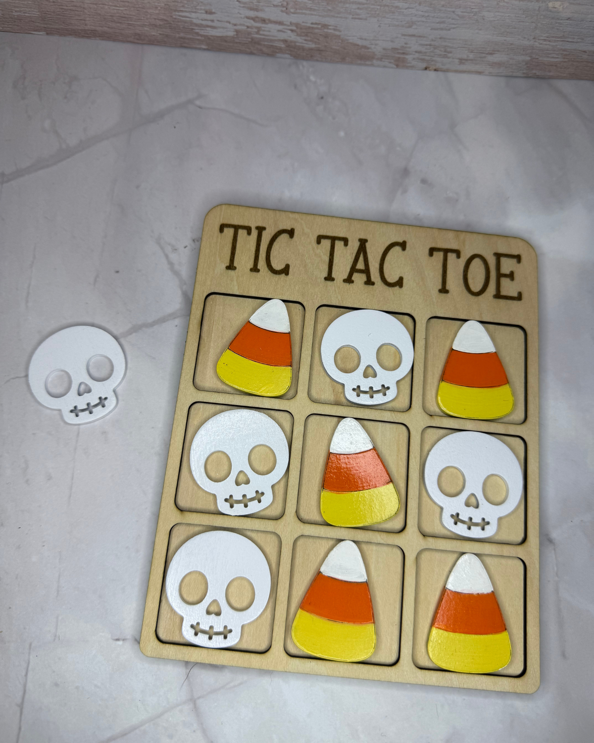 Halloween Wooden Tic Tac Toe Game | Choose Your Characters