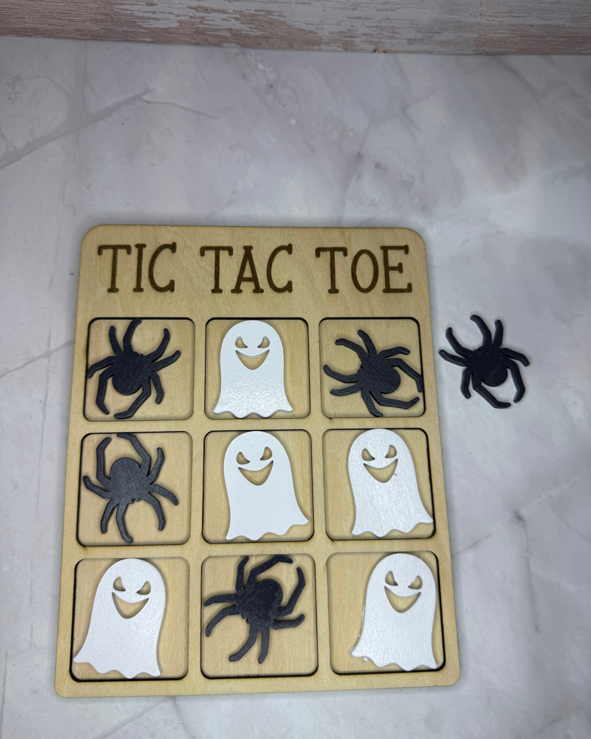 Halloween Wooden Tic Tac Toe Game | Choose Your Characters
