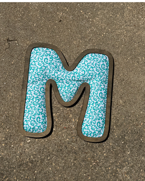Custom Padded Fabric & Wood Letter