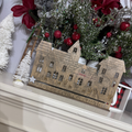 Rustic Wooden Christmas Countdown Calendar | Engraved Christmas Village Decor