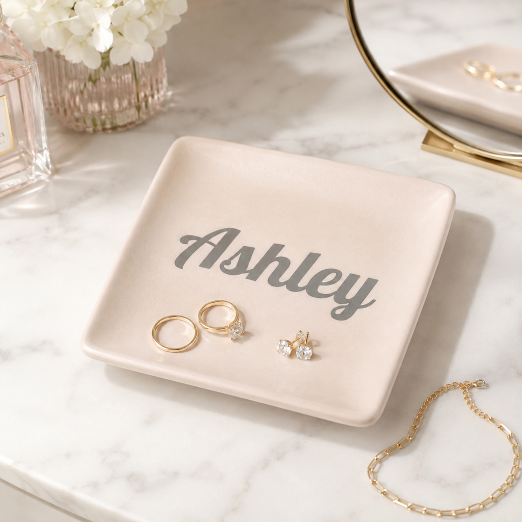 Personalized Ceramic Jewelry Tray