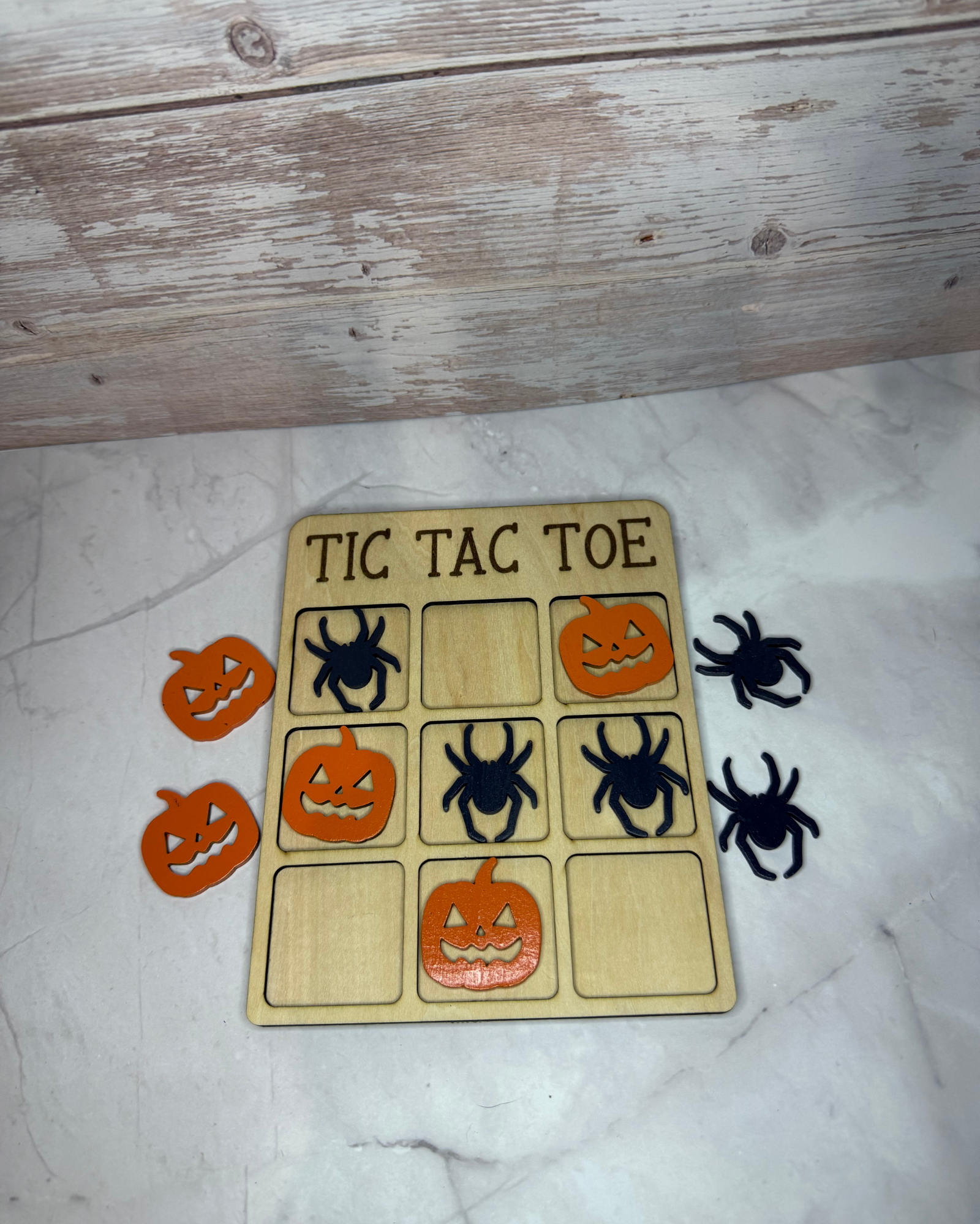 Halloween Wooden Tic Tac Toe Game | Choose Your Characters