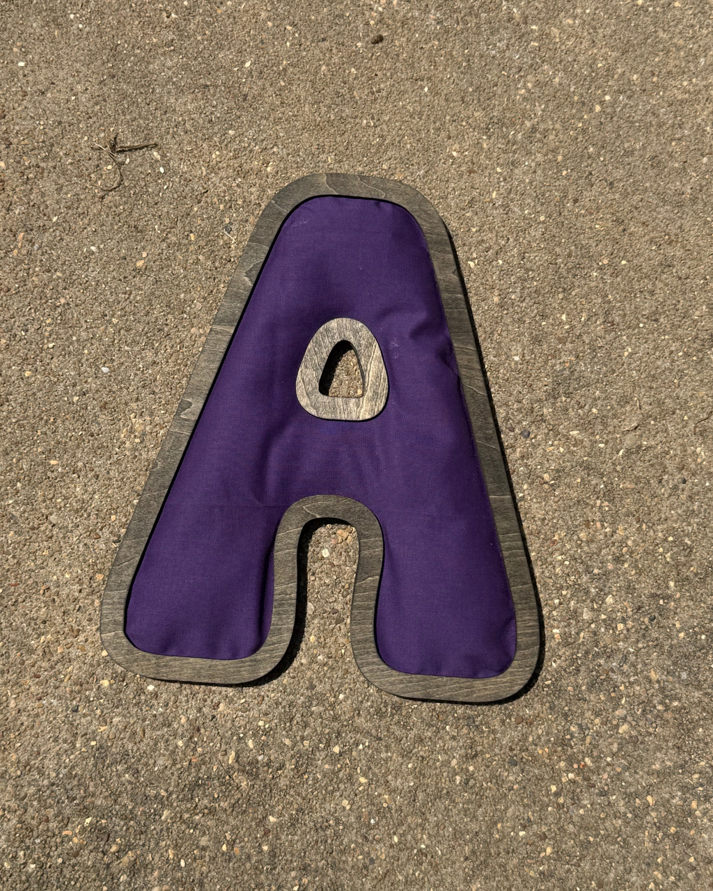 Custom Padded Fabric & Wood Letter