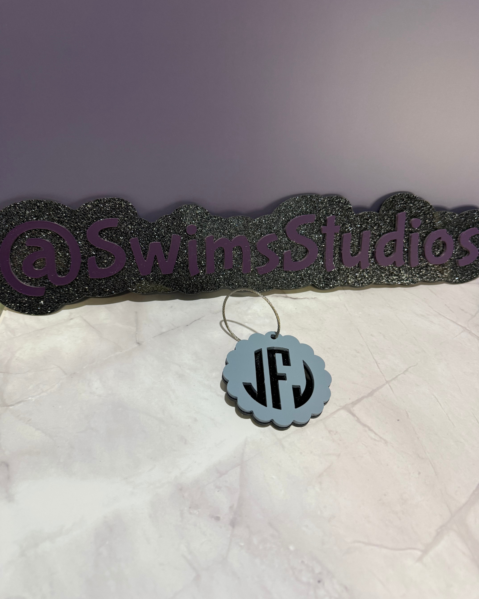Personalized Layered Acrylic Bag Charm