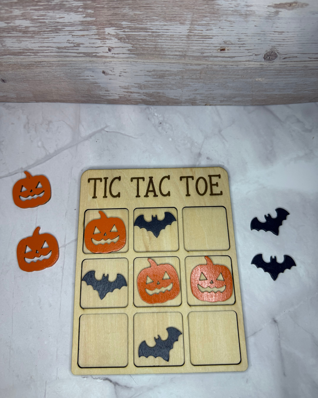 Halloween Wooden Tic Tac Toe Game | Choose Your Characters