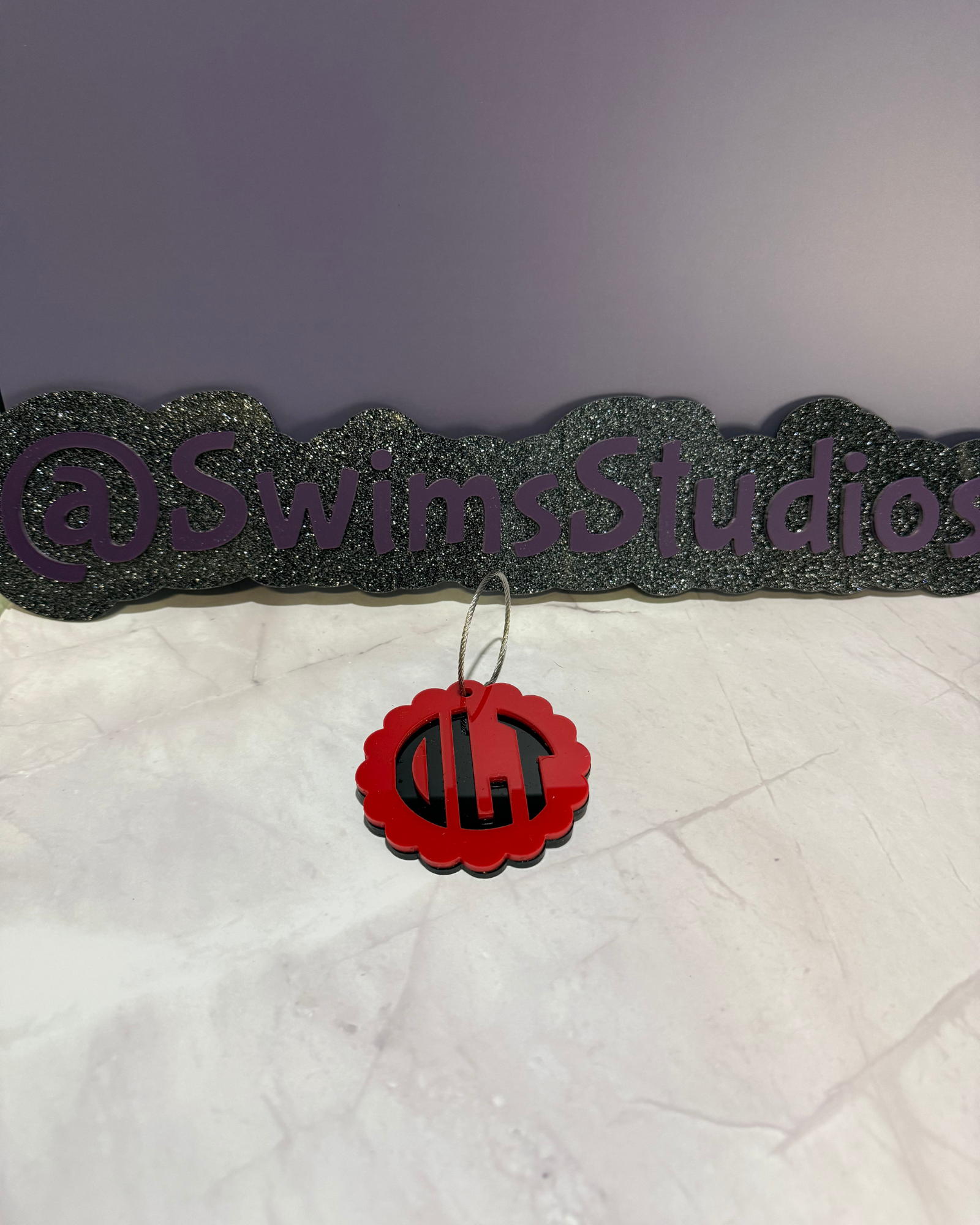 Personalized Layered Acrylic Bag Charm