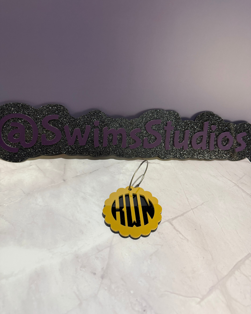 Personalized Layered Acrylic Bag Charm