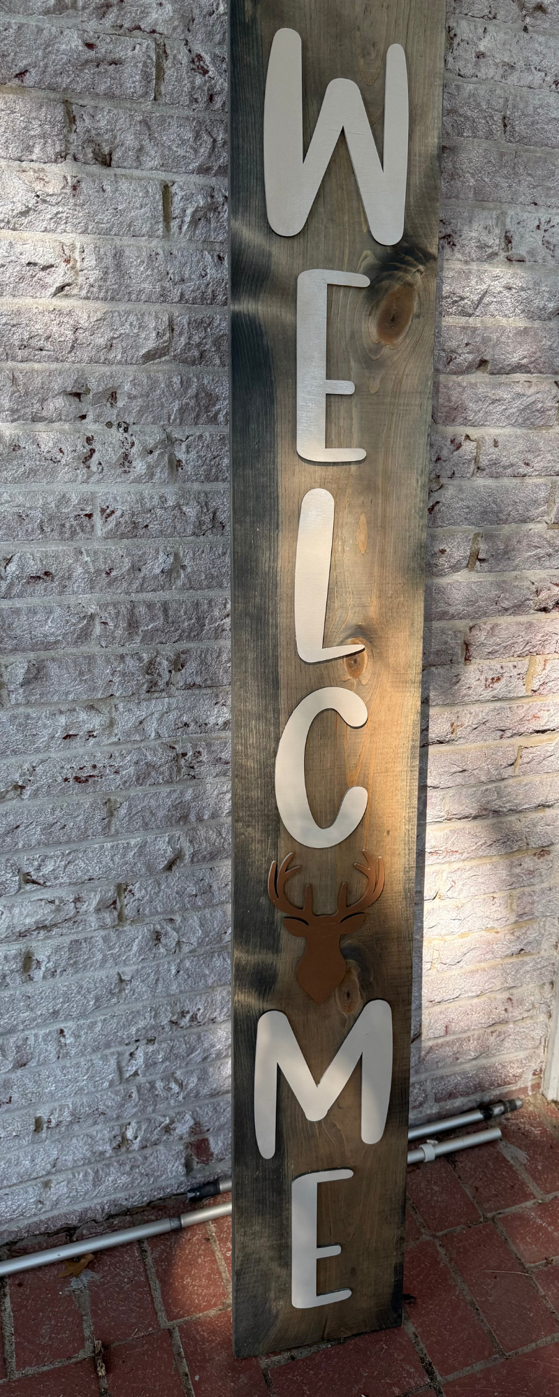 6-foot Interchangable Wooden WELCOME Sign • Seasonal Magnetic Porch Sign