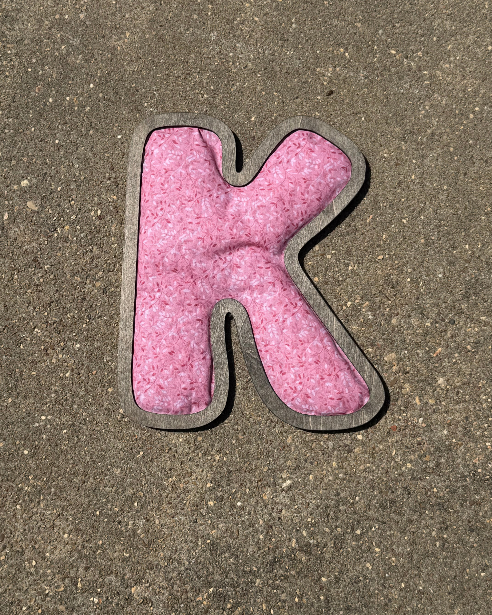 Custom Padded Fabric & Wood Letter