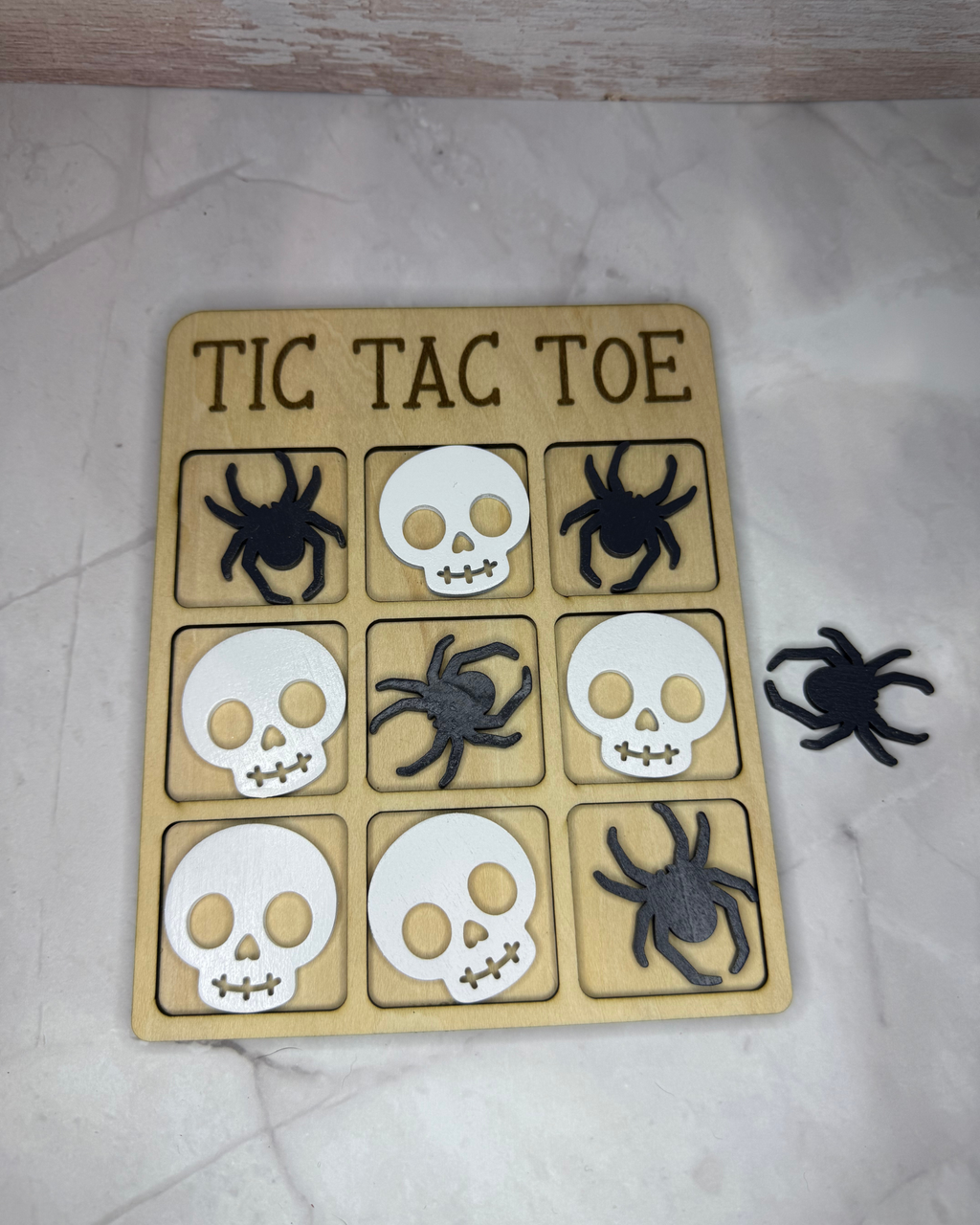 Halloween Wooden Tic Tac Toe Game | Choose Your Characters