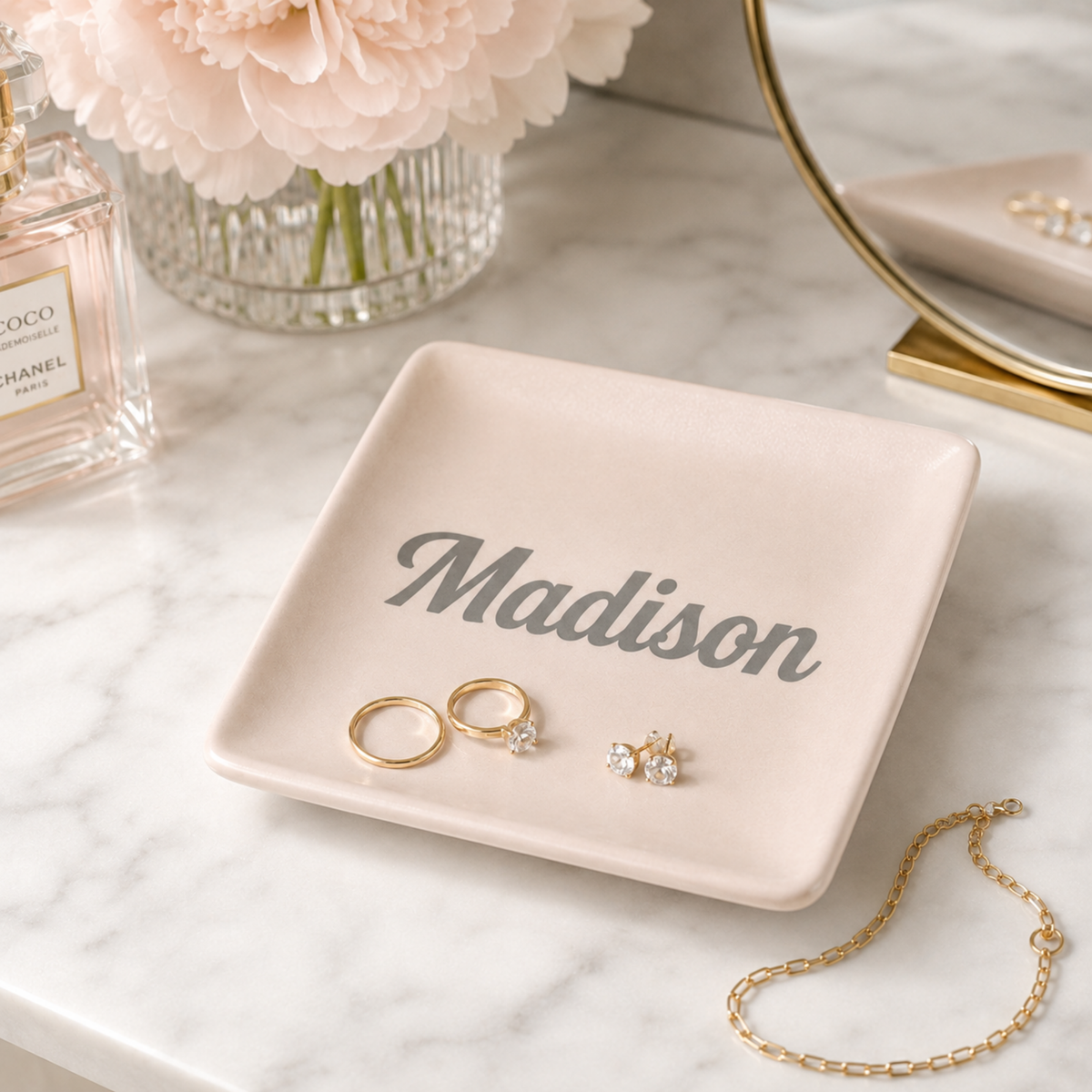 Personalized Ceramic Jewelry Tray