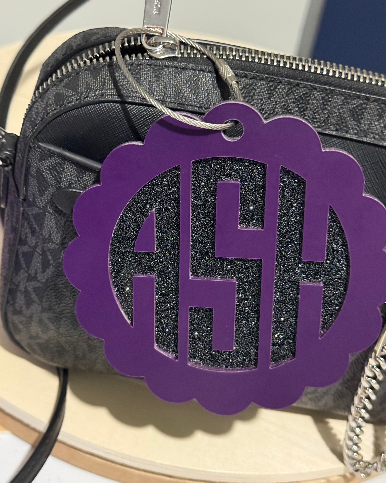 Personalized Layered Acrylic Bag Charm