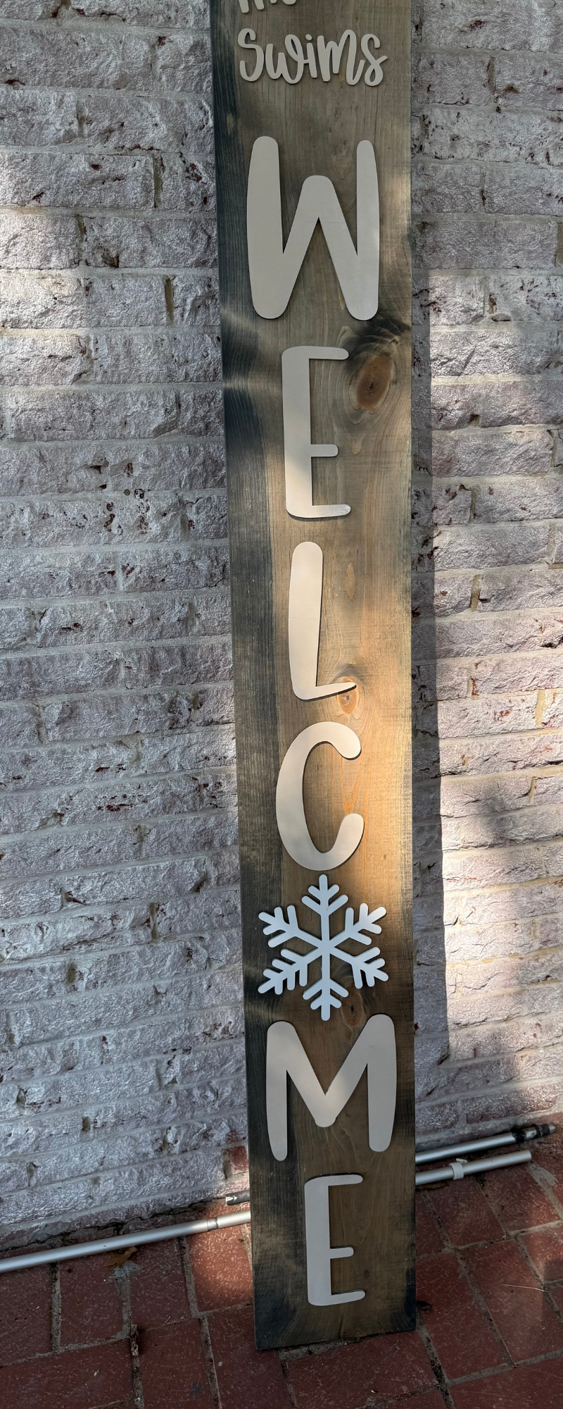 6-foot Interchangable Wooden WELCOME Sign • Seasonal Magnetic Porch Sign