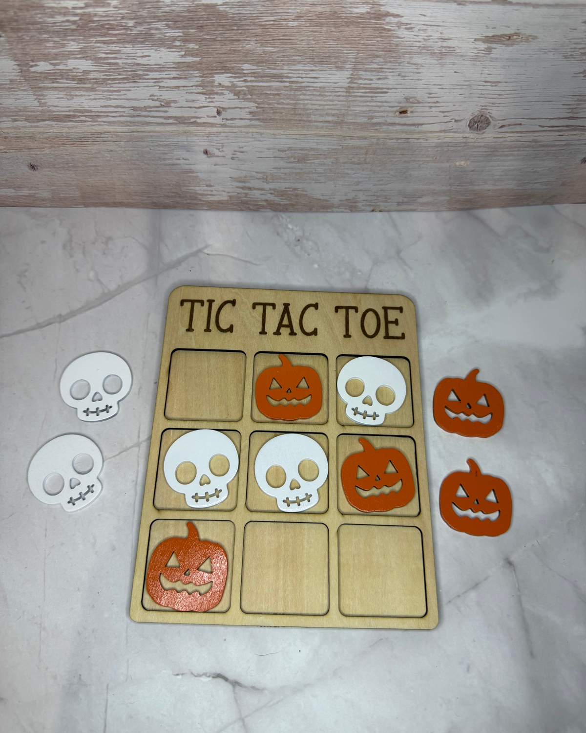 Halloween Wooden Tic Tac Toe Game | Choose Your Characters