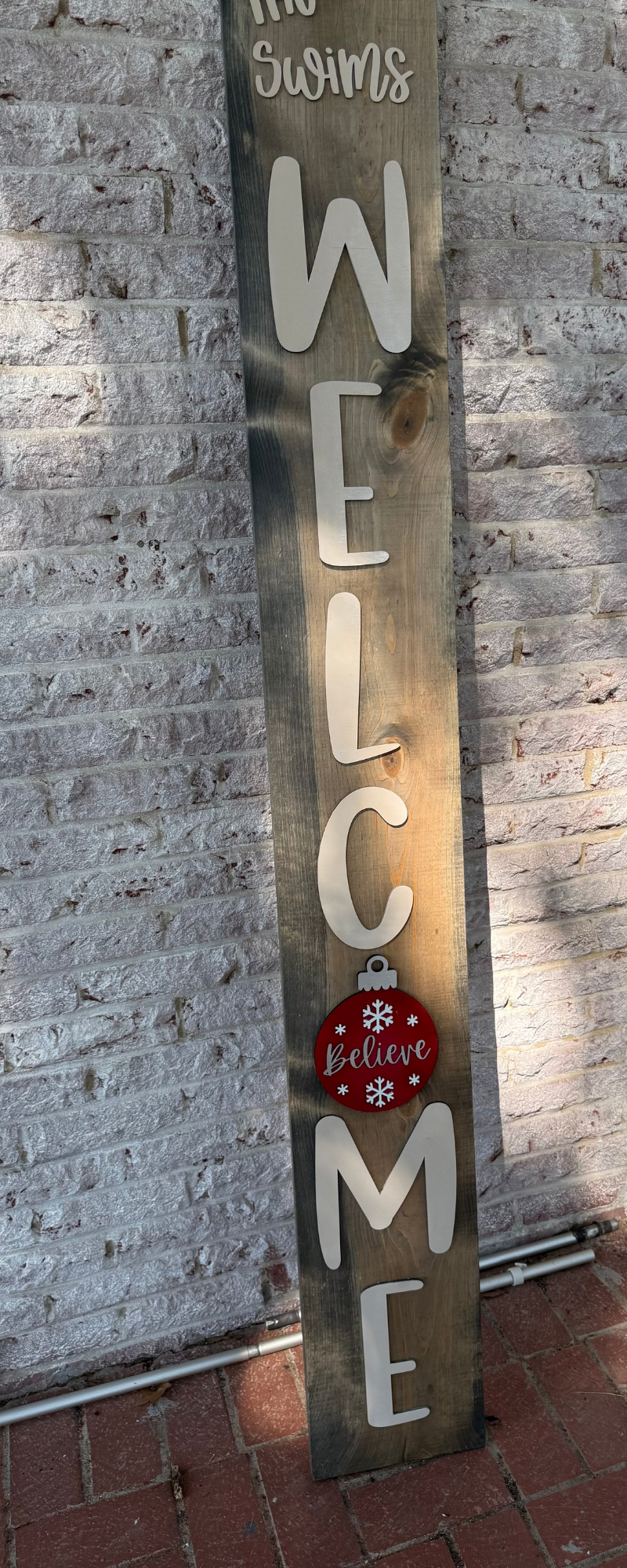 6-foot Interchangable Wooden WELCOME Sign • Seasonal Magnetic Porch Sign