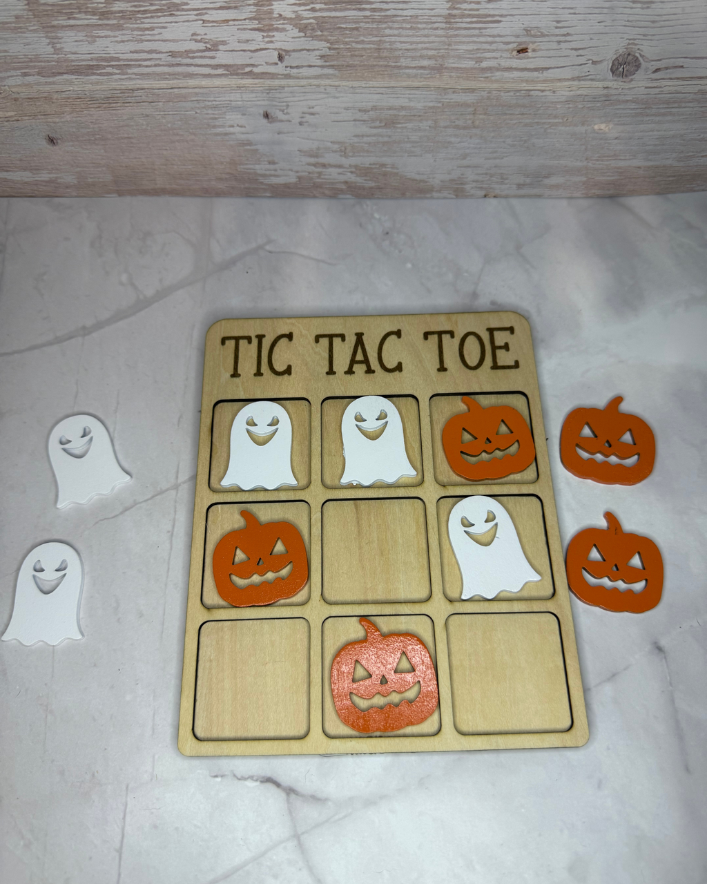 Halloween Wooden Tic Tac Toe Game | Choose Your Characters