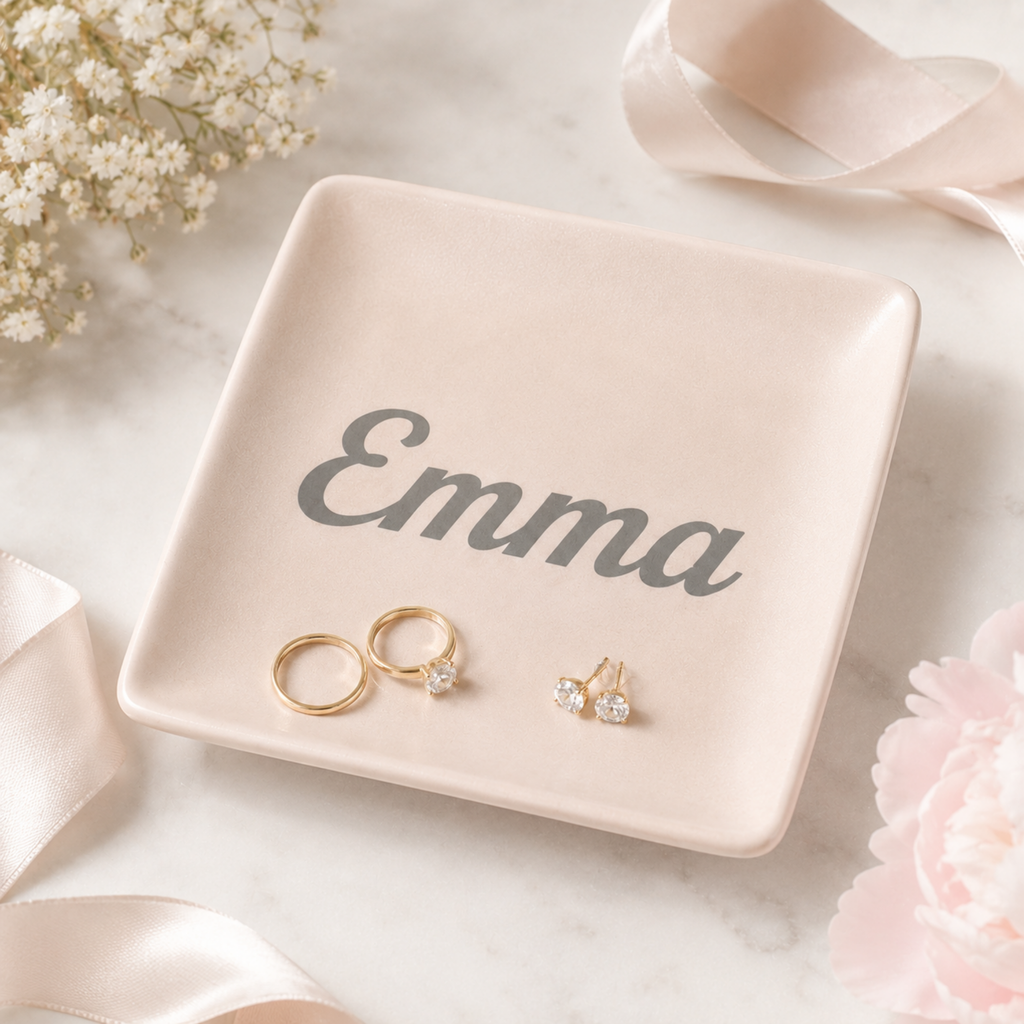 Personalized Ceramic Jewelry Tray