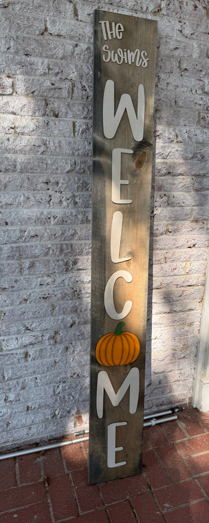 6-foot Interchangable Wooden WELCOME Sign • Seasonal Magnetic Porch Sign