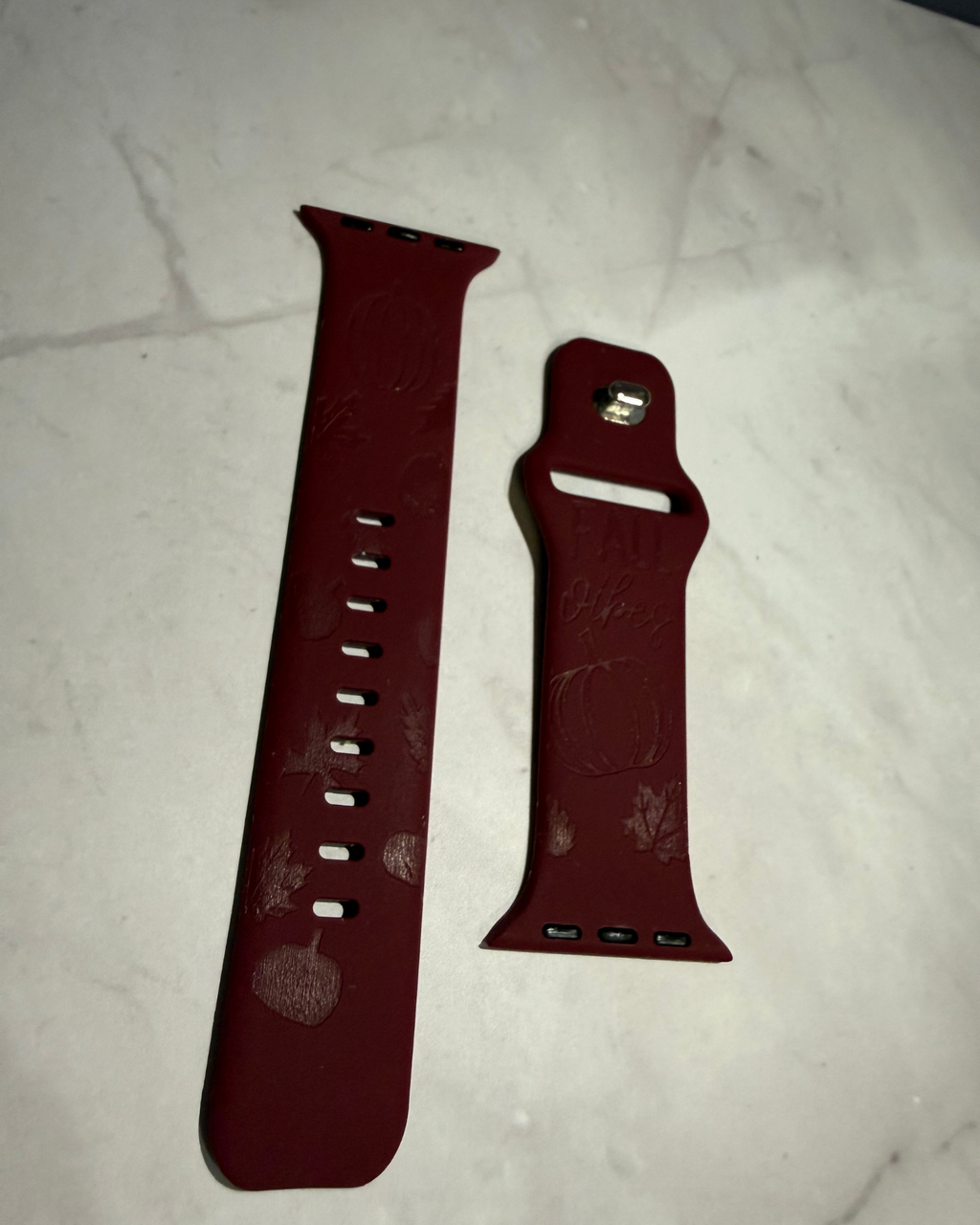 Fall Floral Engraved Watch Band