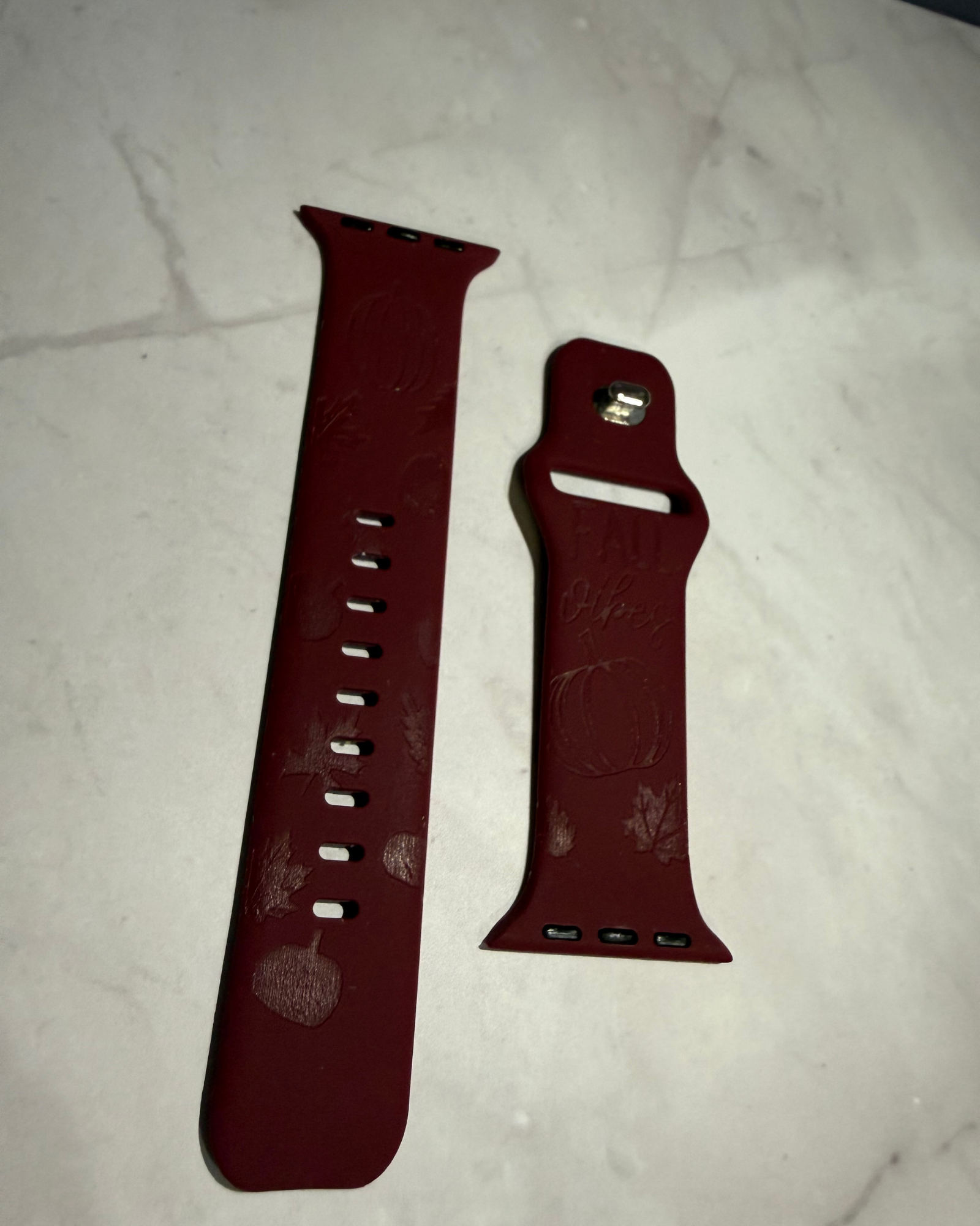 Fall Floral Engraved Watch Band