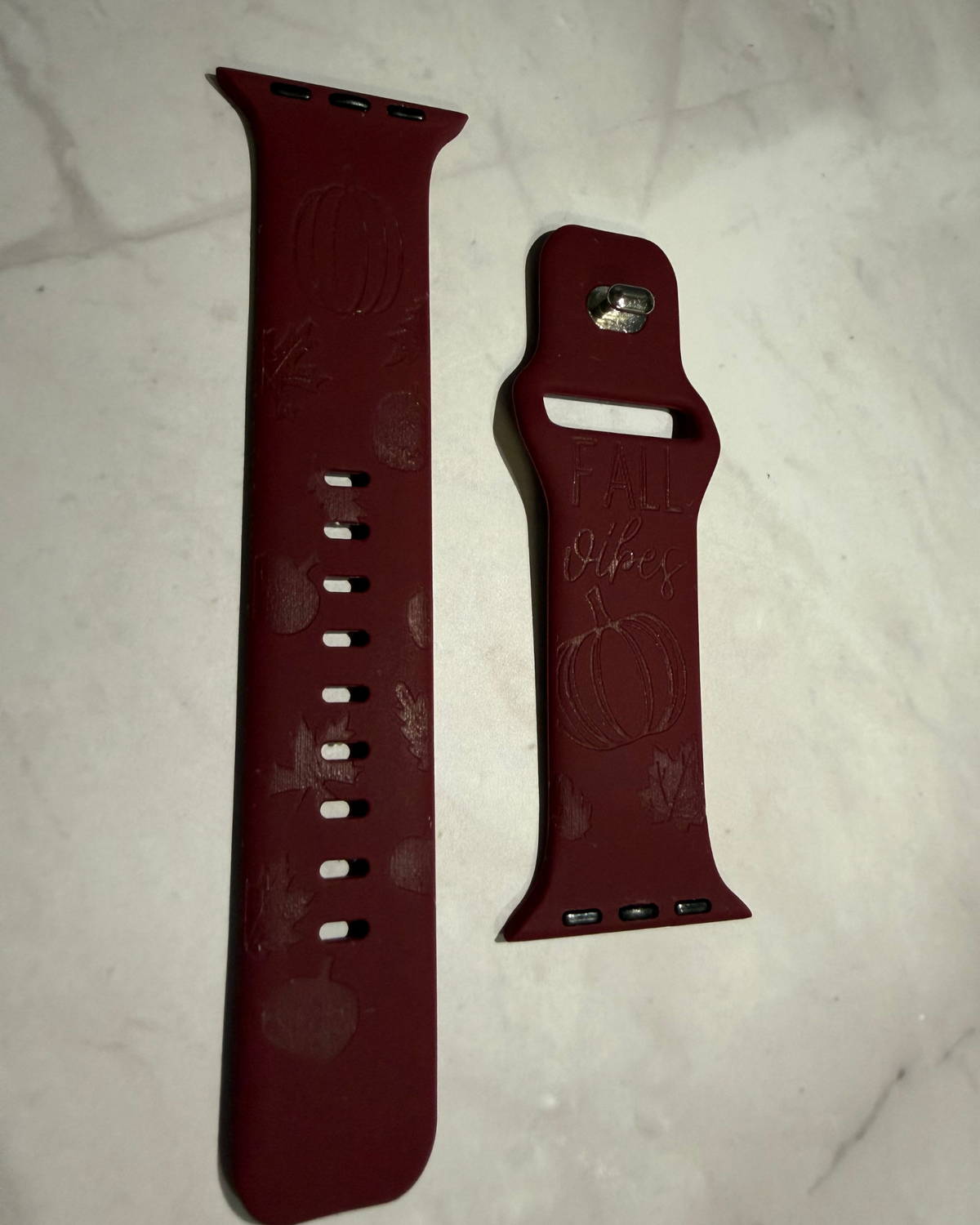 Fall Floral Engraved Watch Band